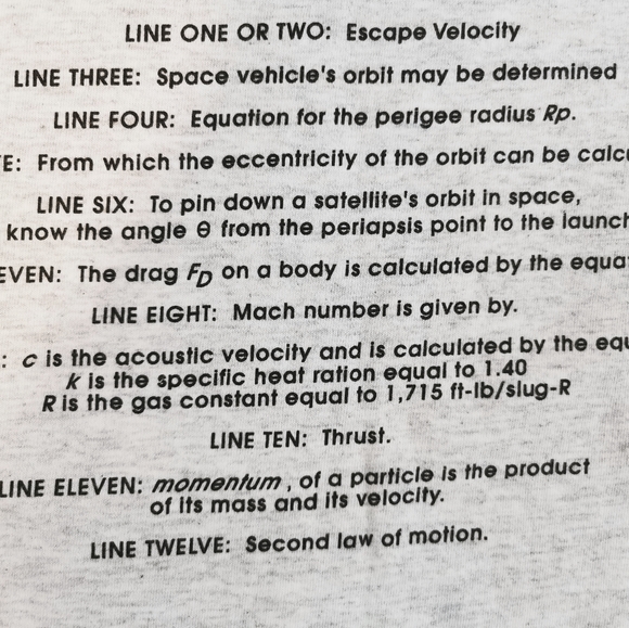 NASA ROCKET FUEL FORMULA Men's SHIRT 2XL DBL SIDED - Picture 5 of 10